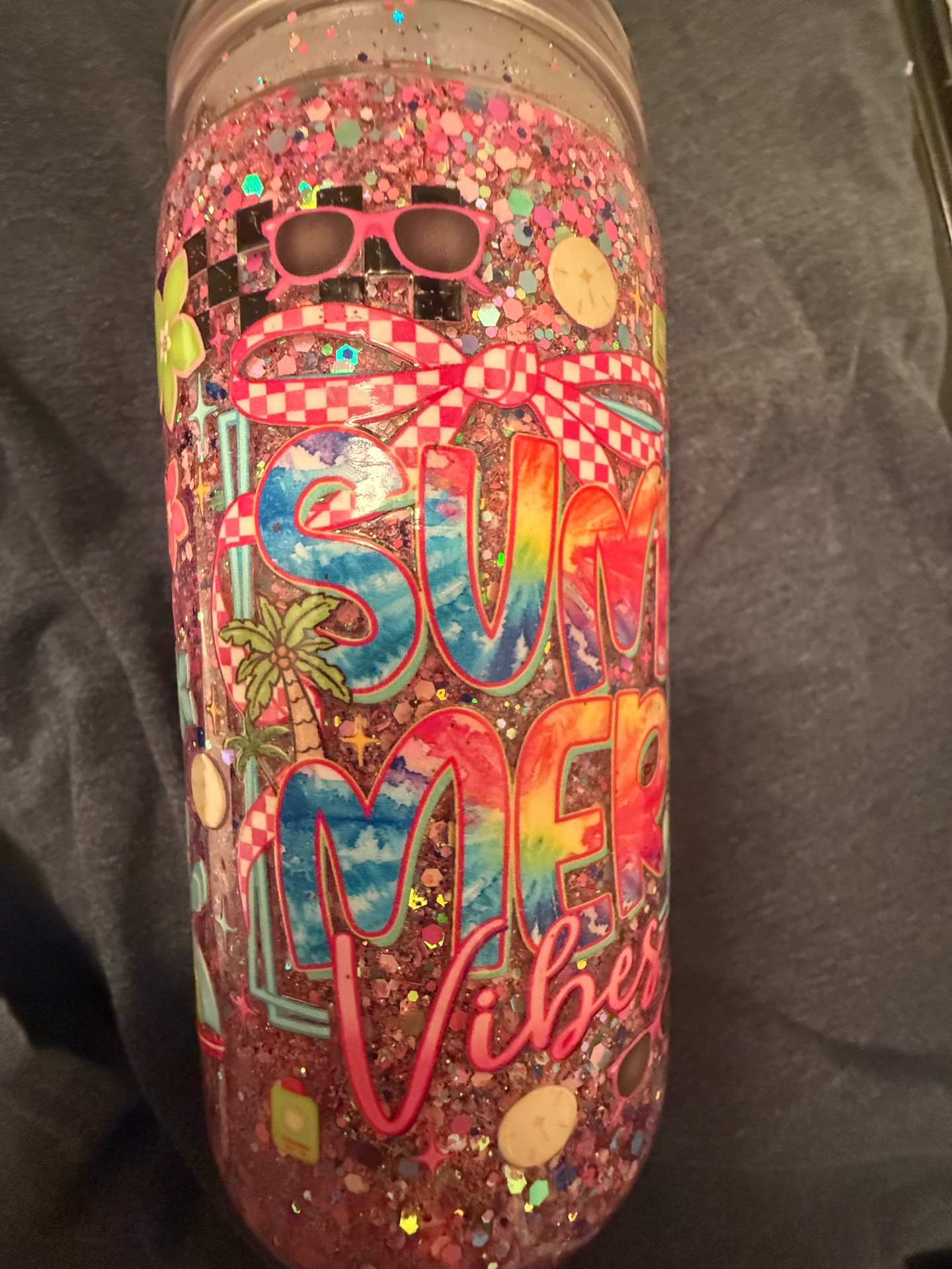 Summer Vibes snow globe tumbler