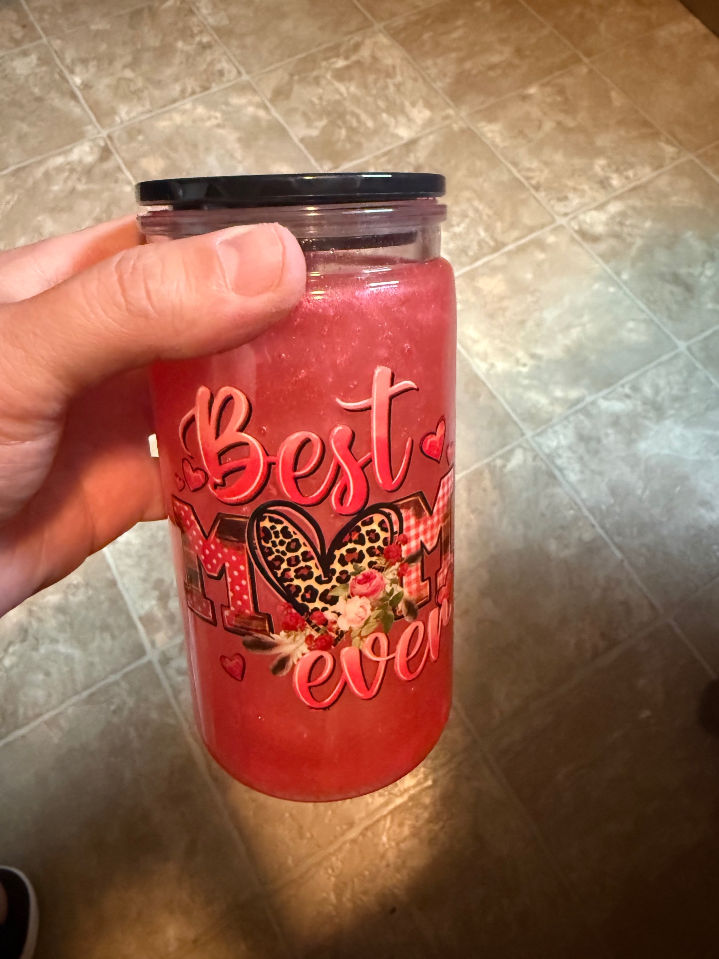 Best Mom Ever snow globe tumbler